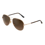 One Time Designer Closeout - Tom Ford Unisex Aviator Sunglasses with Grey Lenses - Aviator