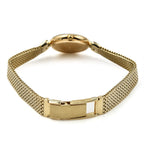 Premium Offer - Luxury 9K Yellow Gold Ladies Swiss Movement Watch With Water Resistant Wave Link (Size7.5) - Oval 17.5 Grams
