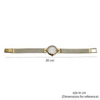 Premium Offer - Luxury 9K Yellow Gold Ladies Swiss Movement Watch With Water Resistant Wave Link (Size7.5) - Oval 17.5 Grams