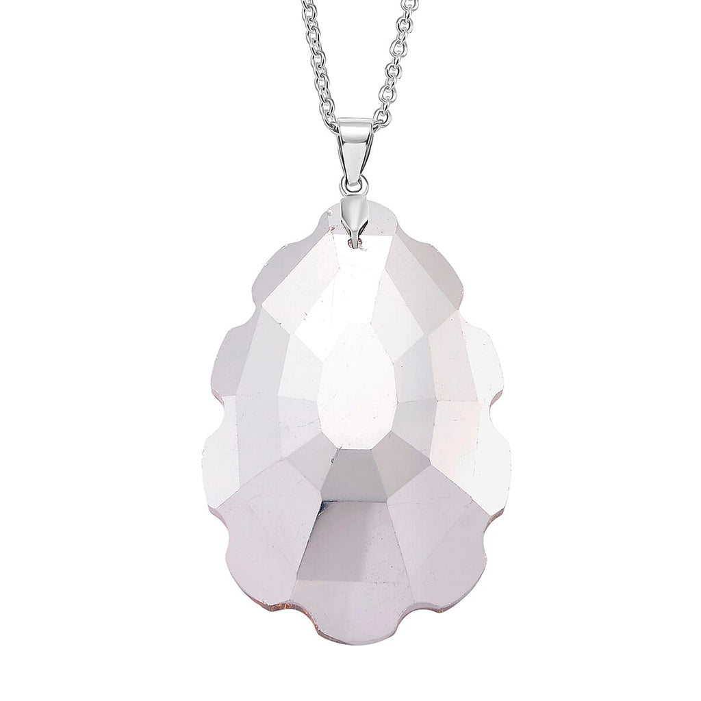 RC01-38 Pendant with Chain (Size 24) Pure White Stainless Steel