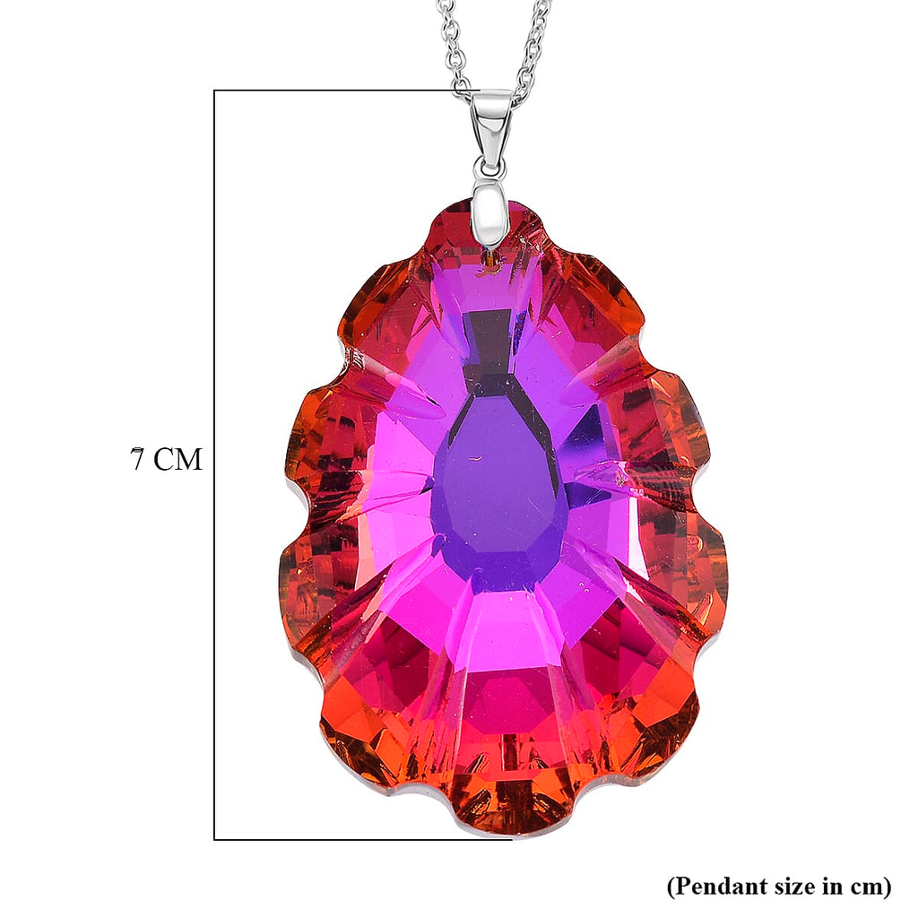 RC01-38 Pendant with Chain (Size 24) Pure White Stainless Steel
