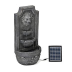 Solar LED Light Garden Fountain, Lion Head Cascade 3 Levels (Size 32x55 cm)