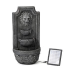 Solar LED Light Garden Fountain, Lion Head Cascade 3 Levels (Size 32x55 cm)
