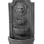 Solar LED Light Garden Fountain, Lion Head Cascade 3 Levels (Size 32x55 cm)