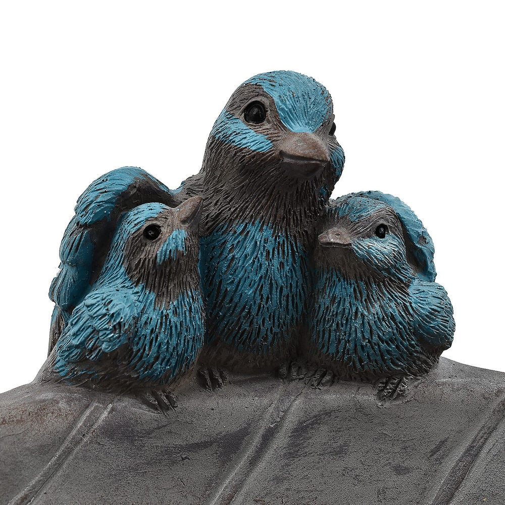 Outdoor Garden Bird Family Birdfeeder - Blue
