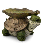 Outdoor Garden Turtle Birdfeeder - Green