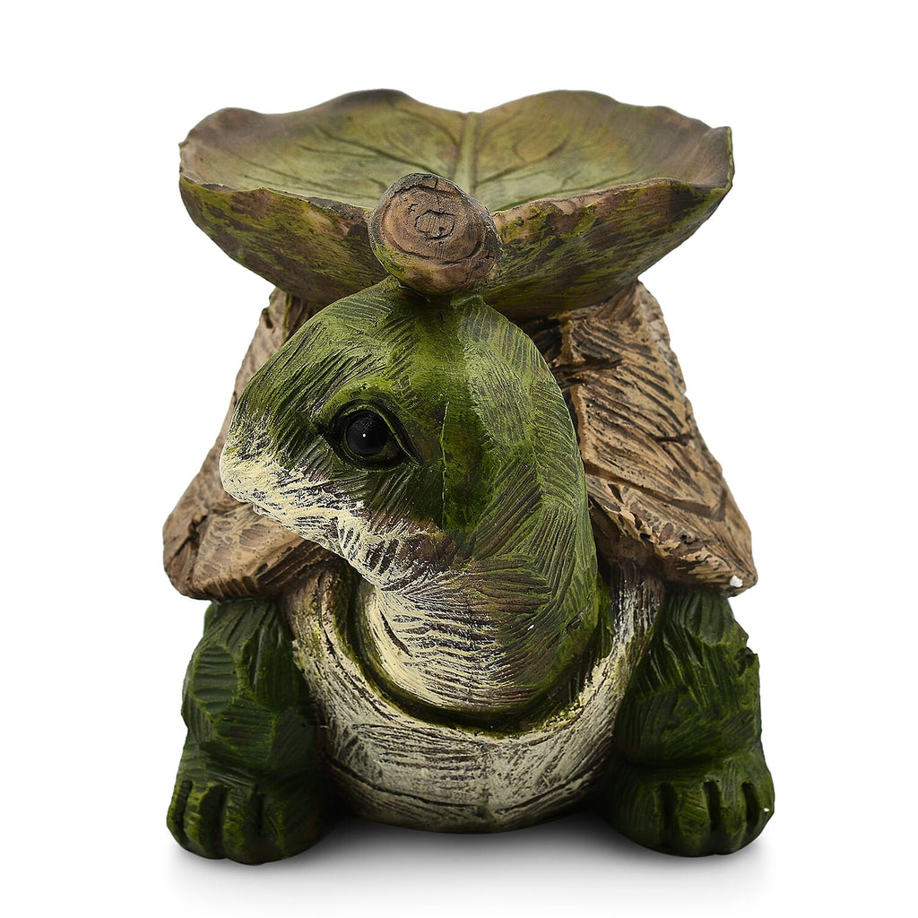 Outdoor Garden Turtle Birdfeeder - Green