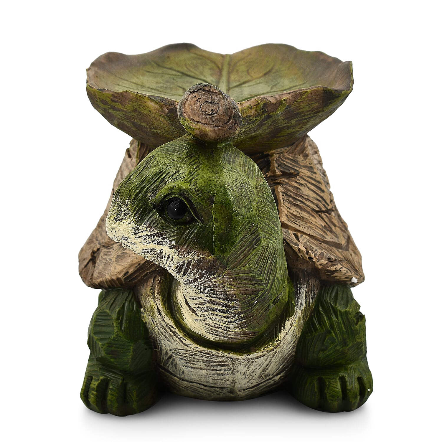 Outdoor Garden Turtle Birdfeeder - Green