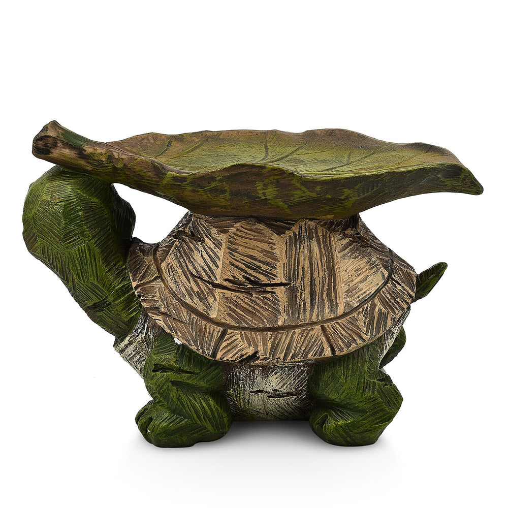 Outdoor Garden Turtle Birdfeeder - Green