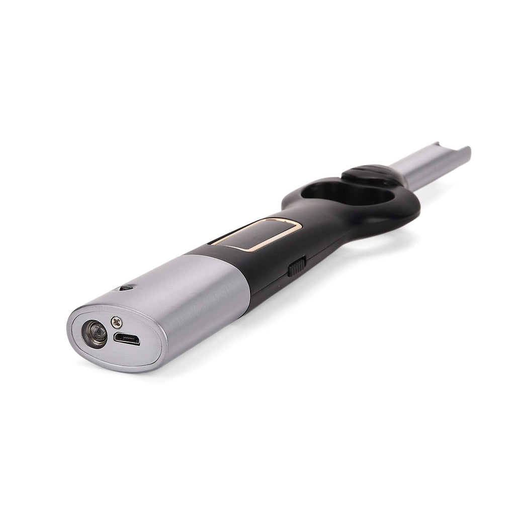 2-in-1 Bottle Opener - Electronic Lighter with Display - Silver