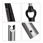 2-in-1 Bottle Opener - Electronic Lighter with Display - Silver