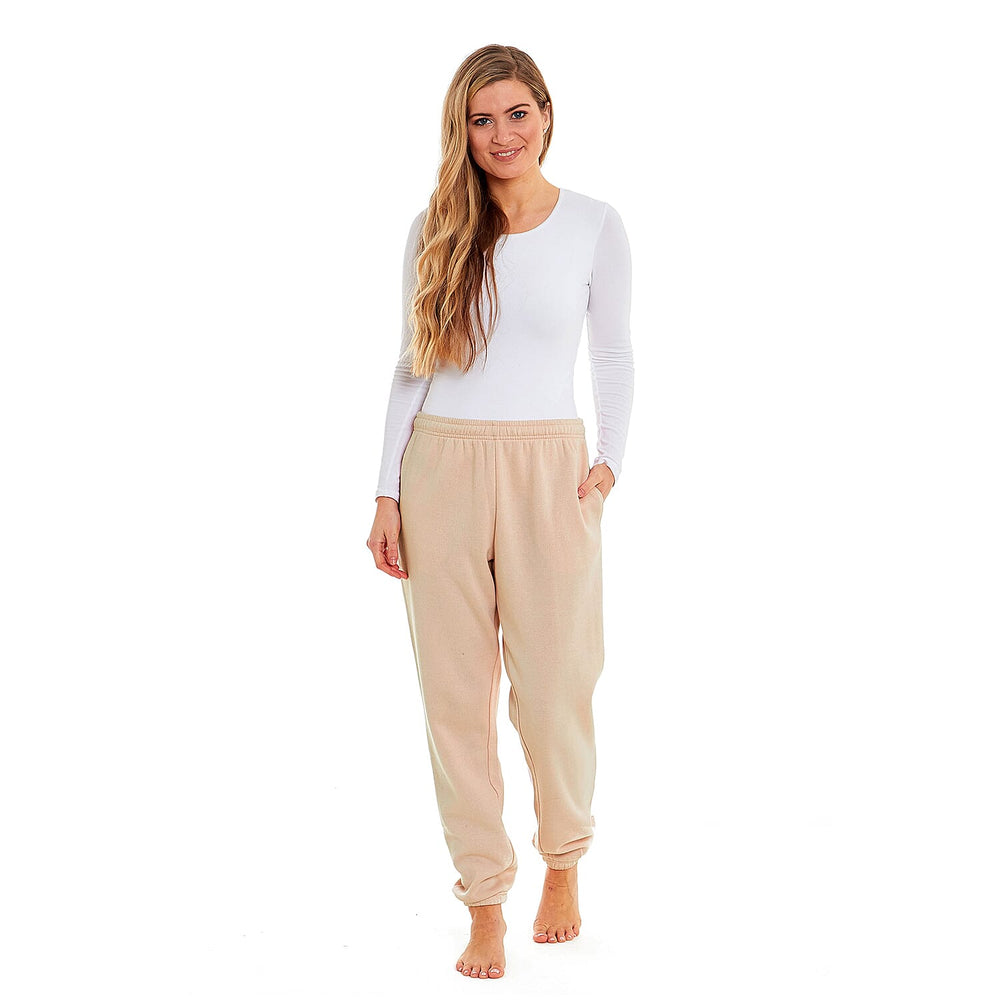 Ladies Cuffed Hem Jogger (Size 12-14) - Nude