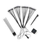 BRAND NEW - 4 Solar Swaying Outdoor Lawn Lights x8 Colour LEDs (70cm) - Black