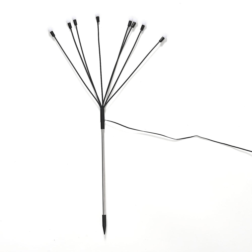 BRAND NEW - 4 Solar Swaying Outdoor Lawn Lights x8 Colour LEDs (70cm) - Black