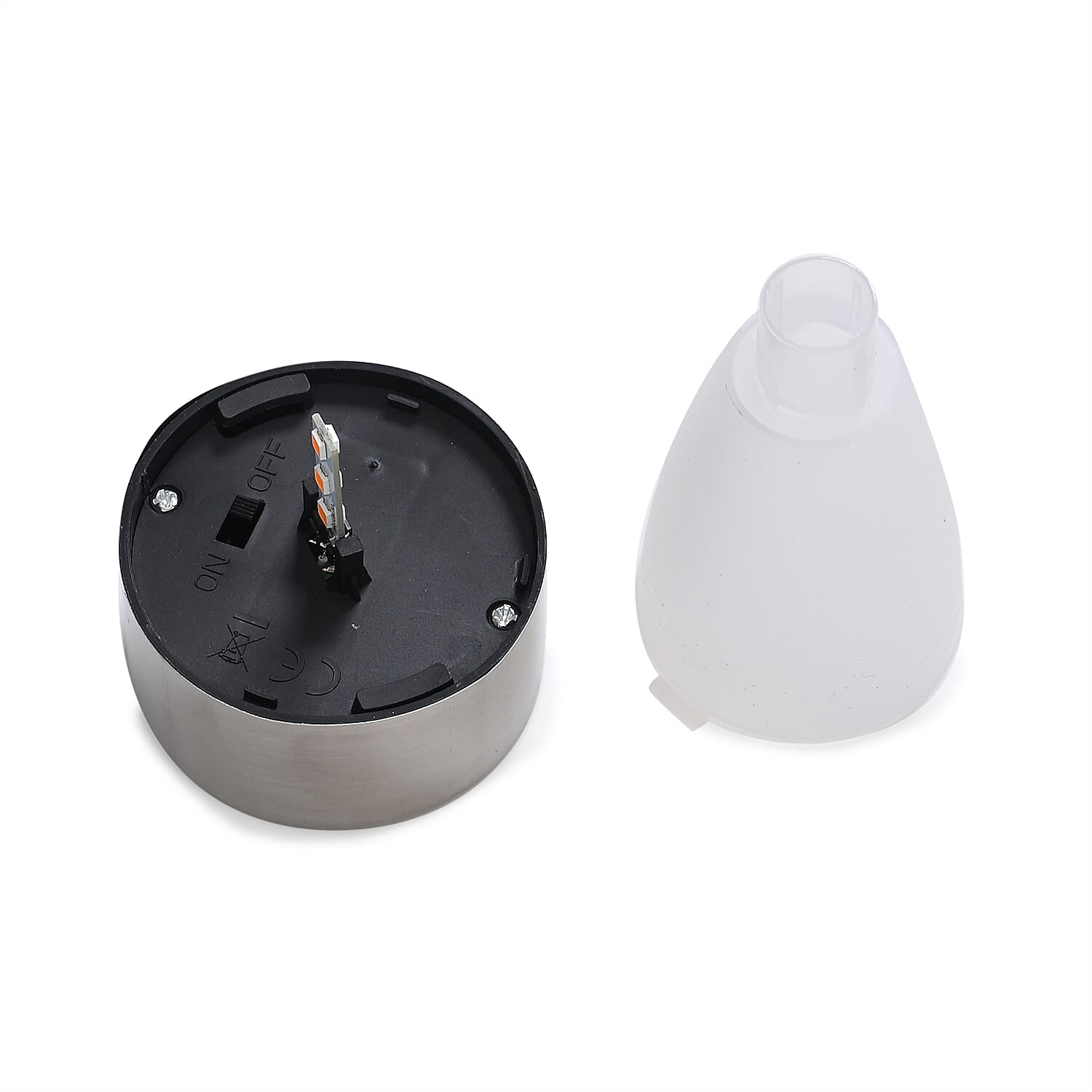 Set of 6 Outdoor Solar Path Lights with Flame Effect - Warm White