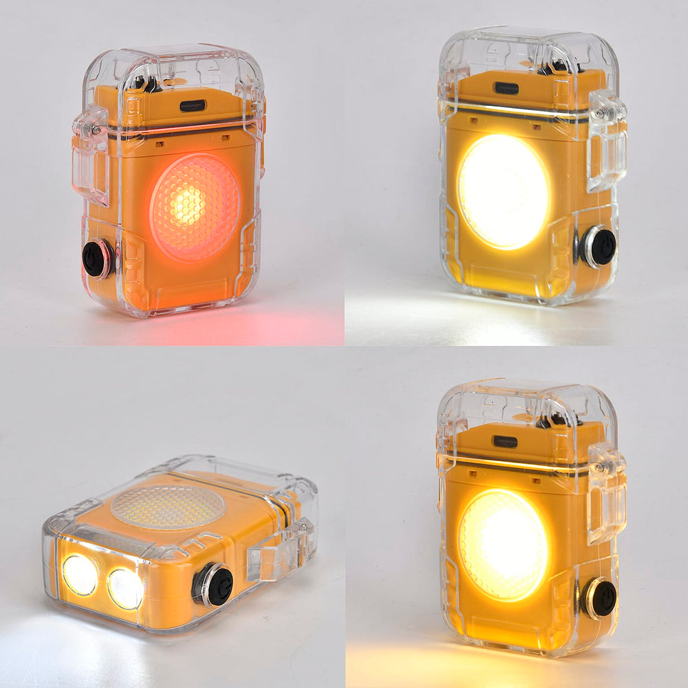 ARC IGNITION Portable - Rechargeable COB Lamp with Storage Box (400 mAh Battery) - Yellow