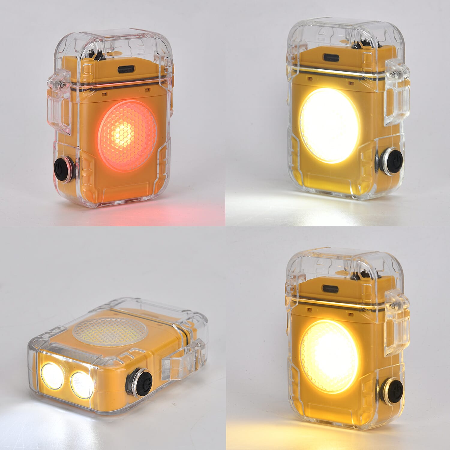 ARC IGNITION Portable - Rechargeable COB Lamp with Storage Box (400 mAh Battery) - Yellow