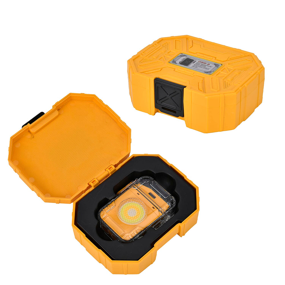 ARC IGNITION Portable - Rechargeable COB Lamp with Storage Box (400 mAh Battery) - Yellow