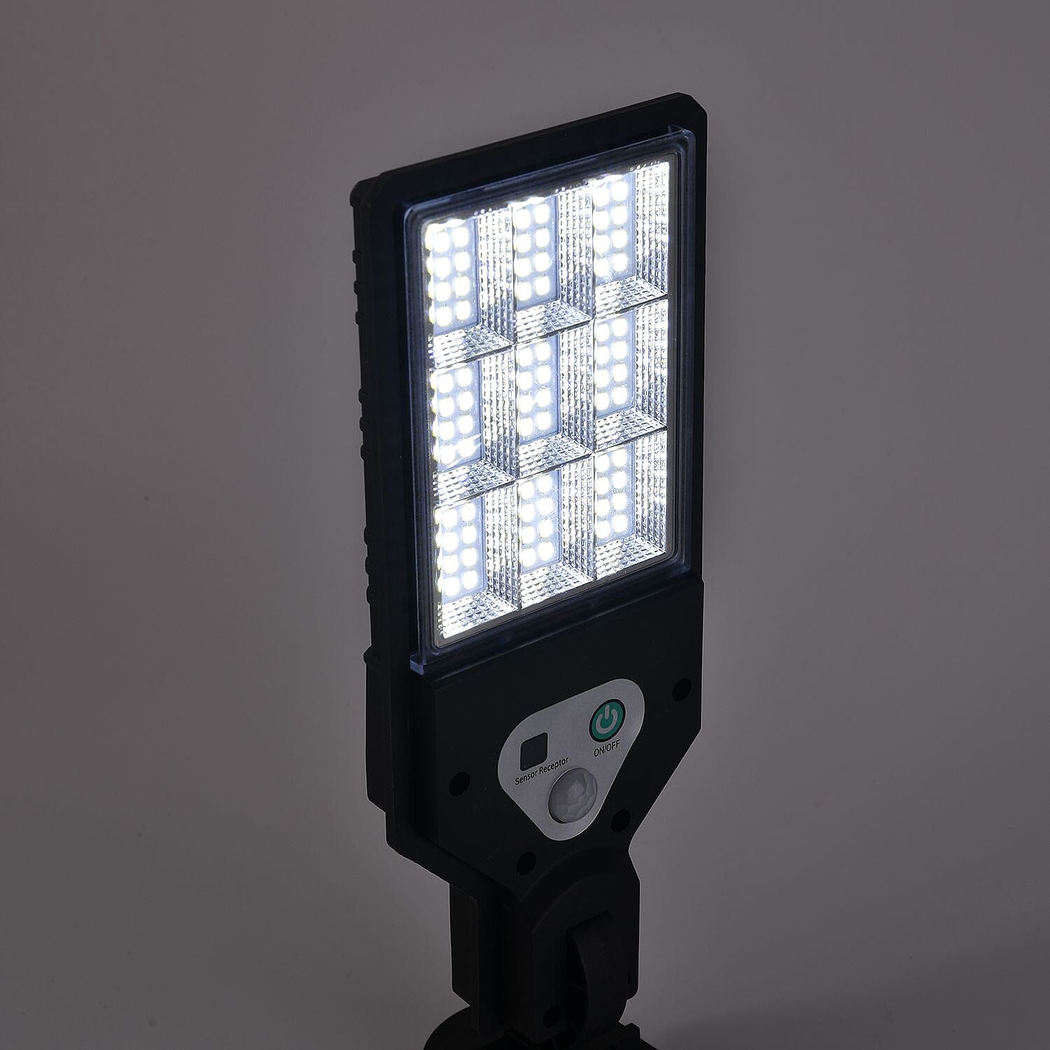 Solar Powered Motion Sensor Lamp with 3 Modes & SOS Flash with Remote - (12.5 x 8.5cm) Black
