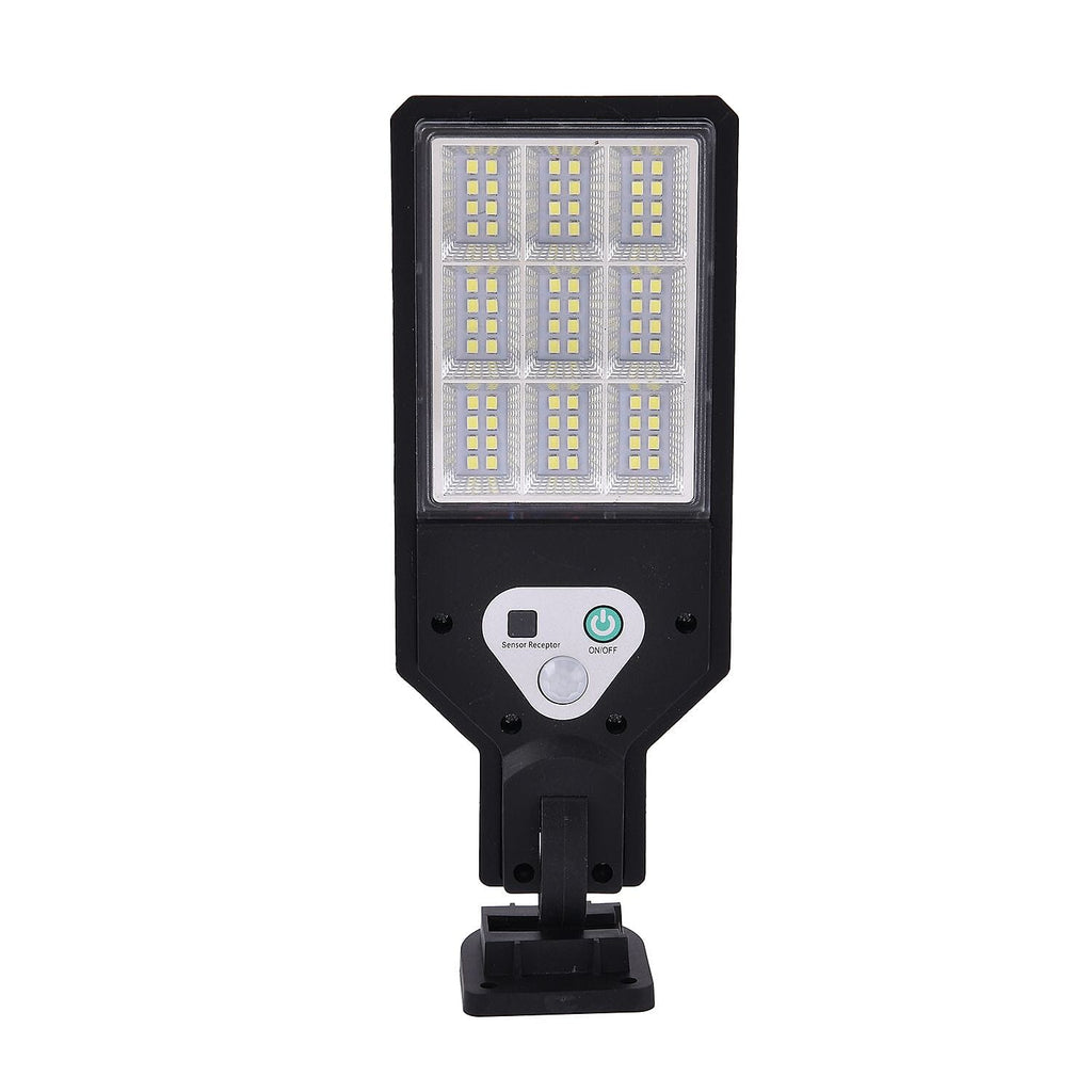 Solar Powered Motion Sensor Lamp with 3 Modes & SOS Flash with Remote - (12.5 x 8.5cm) Black