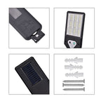 Solar Powered Motion Sensor Lamp with 3 Modes & SOS Flash with Remote - (12.5 x 8.5cm) Black