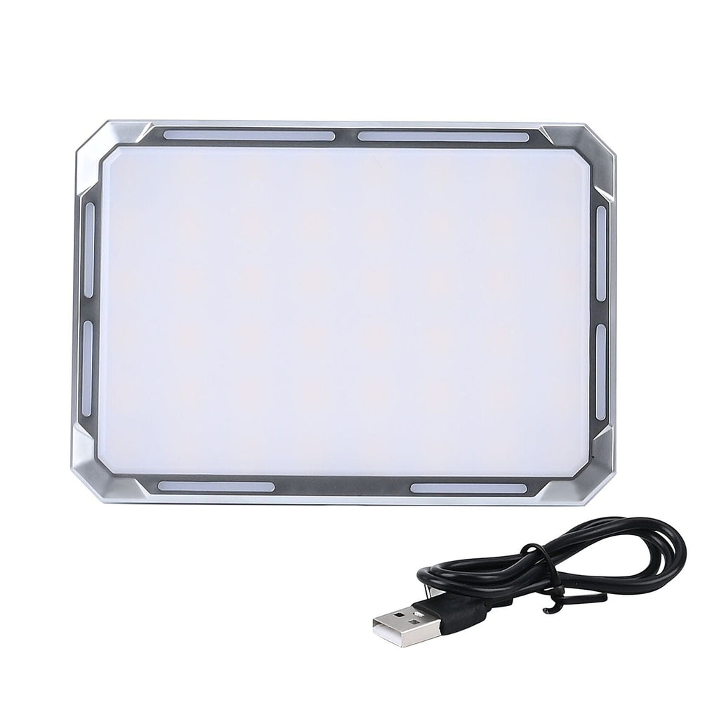 Multifunctional Rechargable Power Bank and LED Flood Light with Powerful 5600 Lumin (Battery Cap. 4000mAh) - Silver