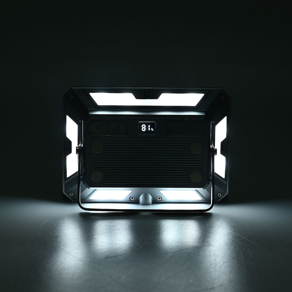 Multifunctional Rechargable Power Bank and LED Flood Light with Powerful 5600 Lumin (Battery Cap. 4000mAh) - Silver