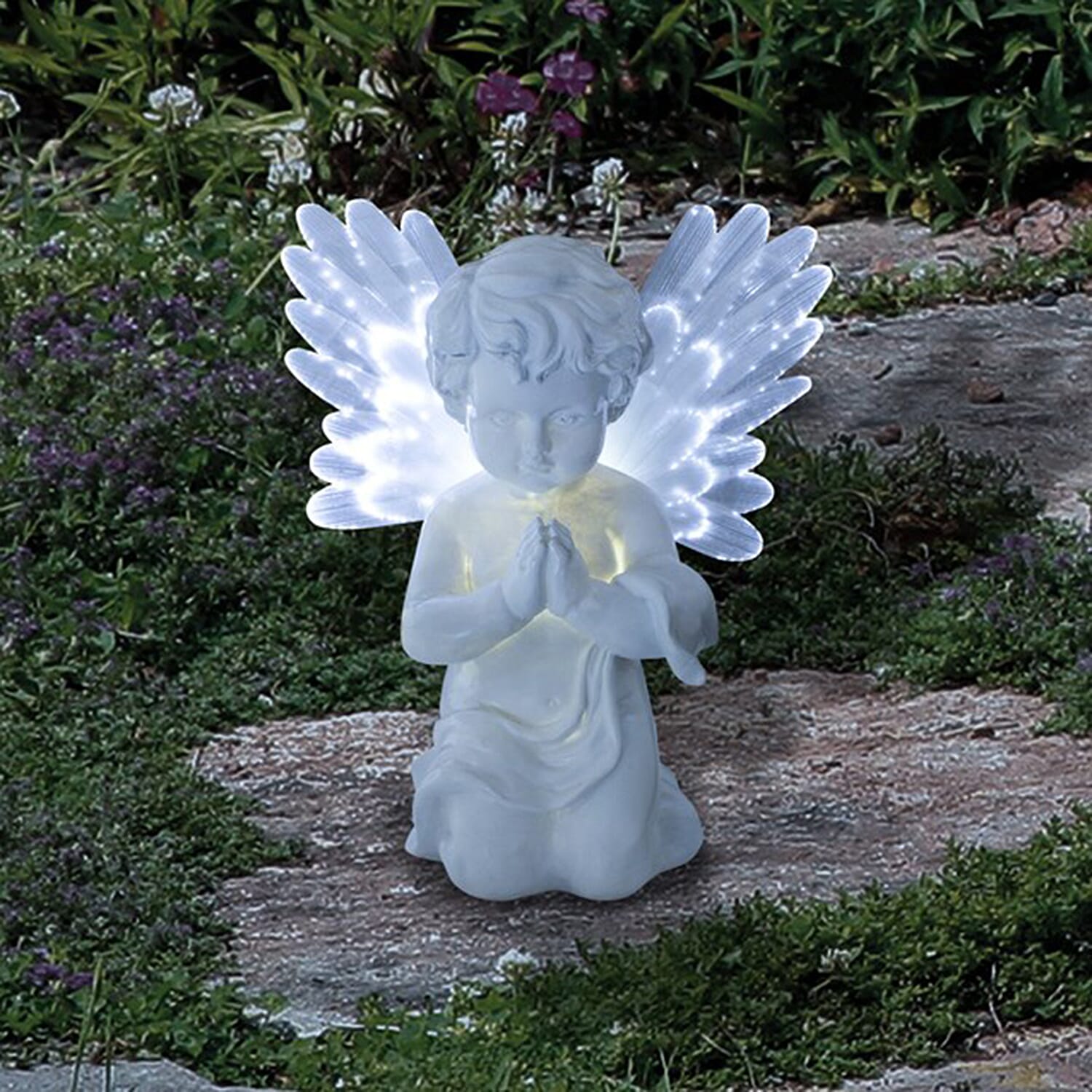GardenKraft - Waterproof Solar LED Garden Angel Light