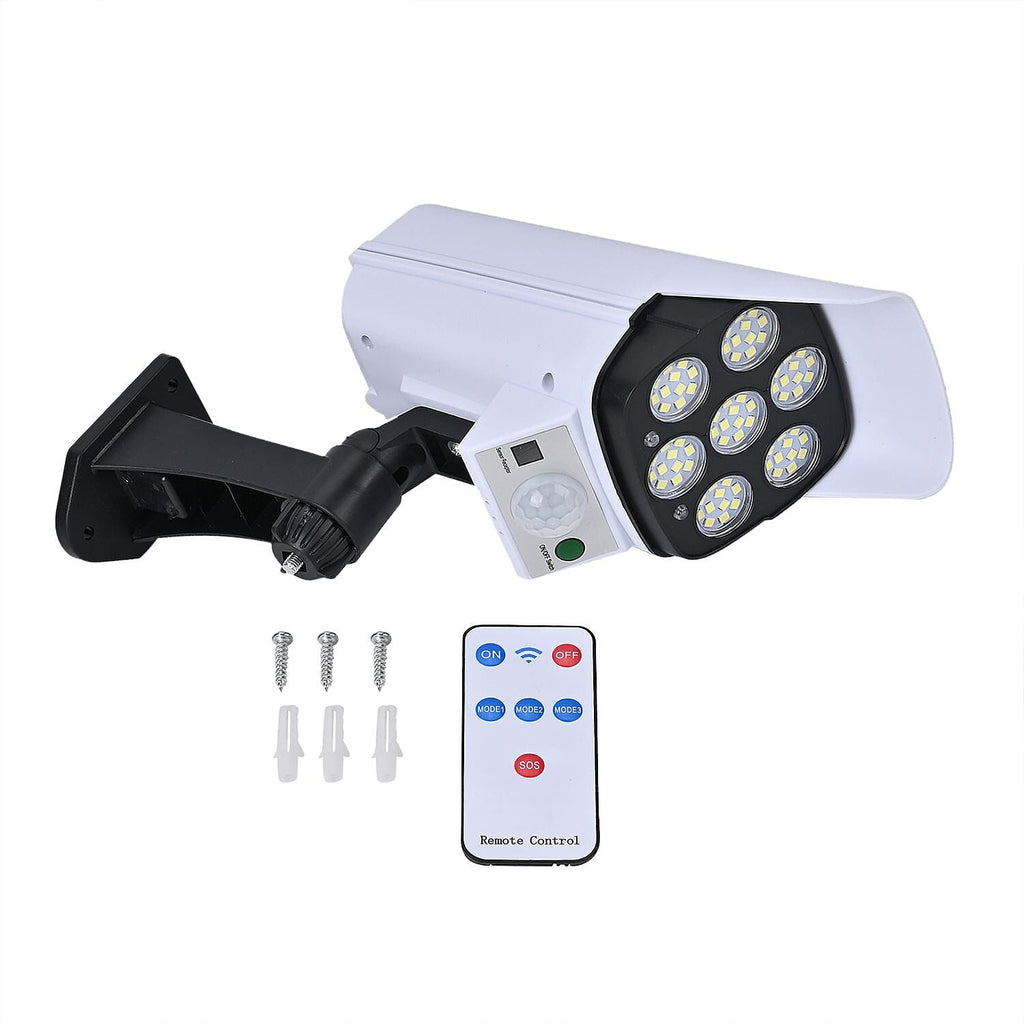 Energy Saving Solar Sensor Light with 3 Lightning Modes, Remote - Screw Accessories