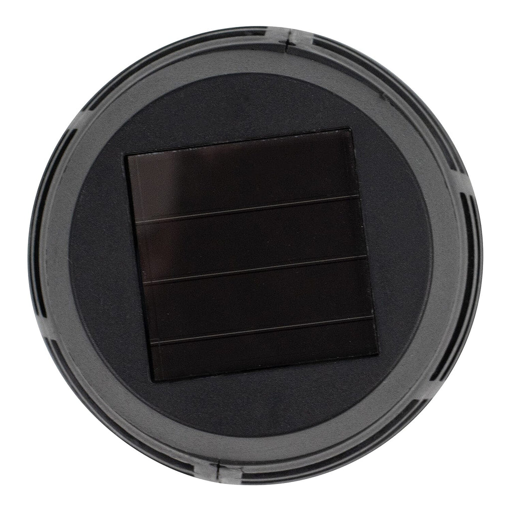 Set of 4 Solar Flame Lamp Outdoor Garden Pathway Lighting - Black