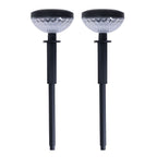 Set of 2 - Outdoor Decorative Pathway Solar Garden Lights - Black