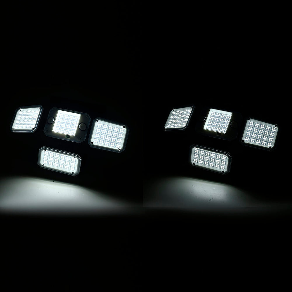 Outdoor Lighting - Solar LED 4 Head Lamp, 3-5m Sensor Range(Size 28x13x18 cm)