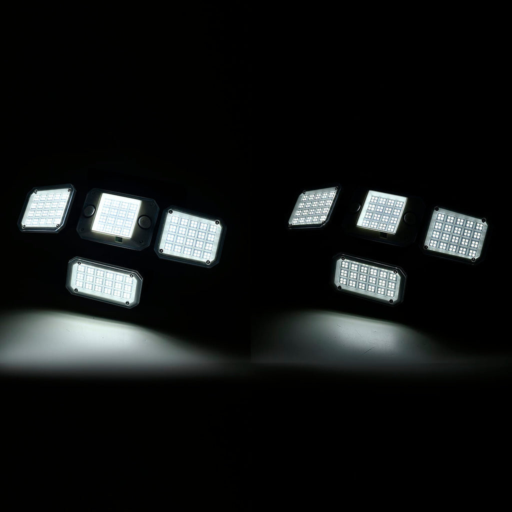 Outdoor Lighting - Solar LED 4 Head Lamp, 3-5m Sensor Range(Size 28x13x18 cm)