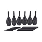 Set of 6 - Garden Flame Solar Waterproof LED Lights (Batteries Included) - Black