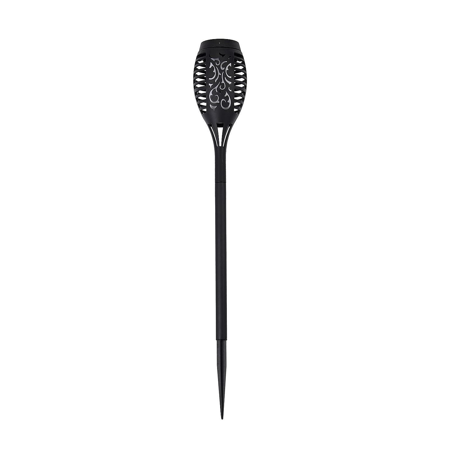 Set of 6 - Garden Flame Solar Waterproof LED Lights (Batteries Included) - Black