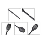 Set of 6 - Garden Flame Solar Waterproof LED Lights (Batteries Included) - Black