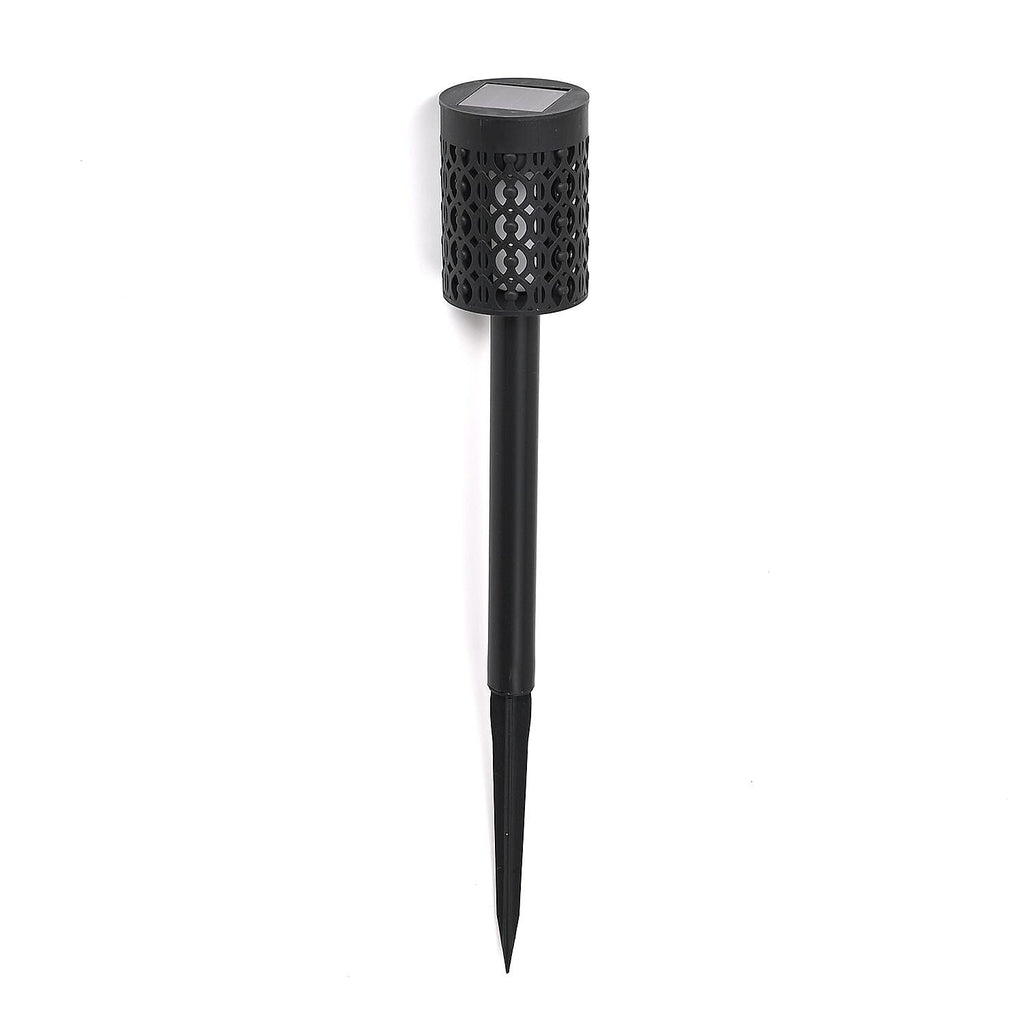 Solar Path Lights with Flame Effect - Set of 4 - 30cm - Black