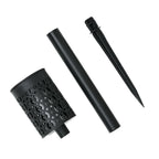 Solar Path Lights with Flame Effect - Set of 4 - 30cm - Black