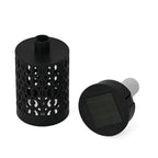 Solar Path Lights with Flame Effect - Set of 4 - 30cm - Black