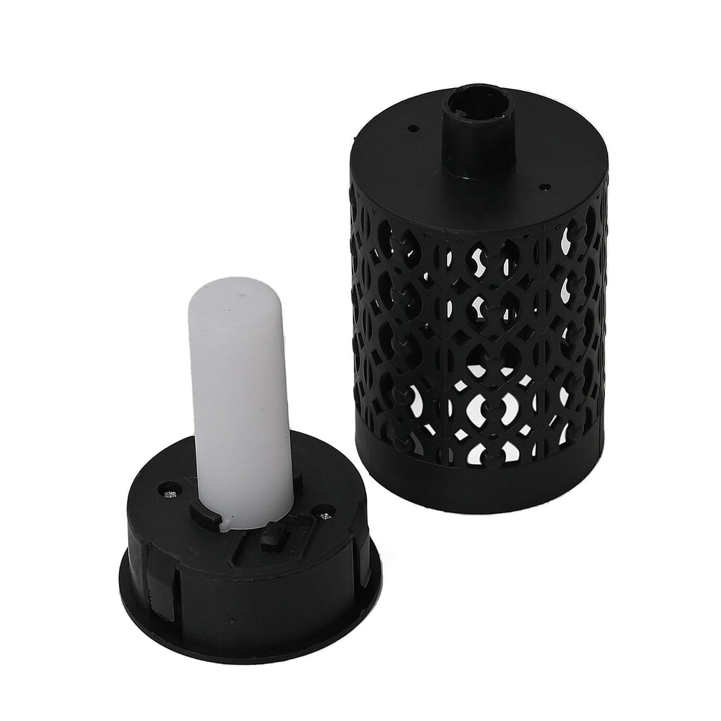 Solar Path Lights with Flame Effect - Set of 4 - 30cm - Black