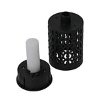 Solar Path Lights with Flame Effect - Set of 4 - 30cm - Black