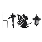 Fairy Silhouette Solar Lantern - Black