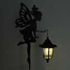 Fairy Silhouette Solar Lantern - Black