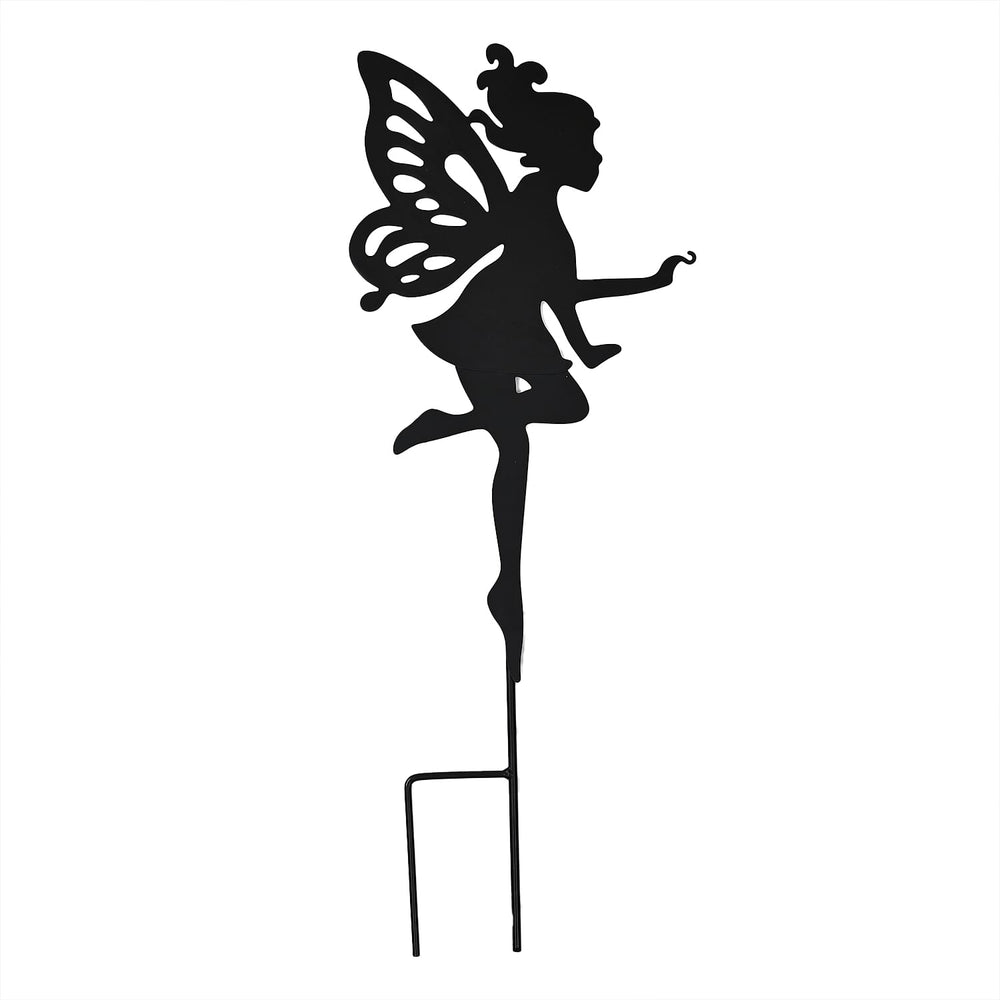 Fairy Silhouette Solar Lantern - Black