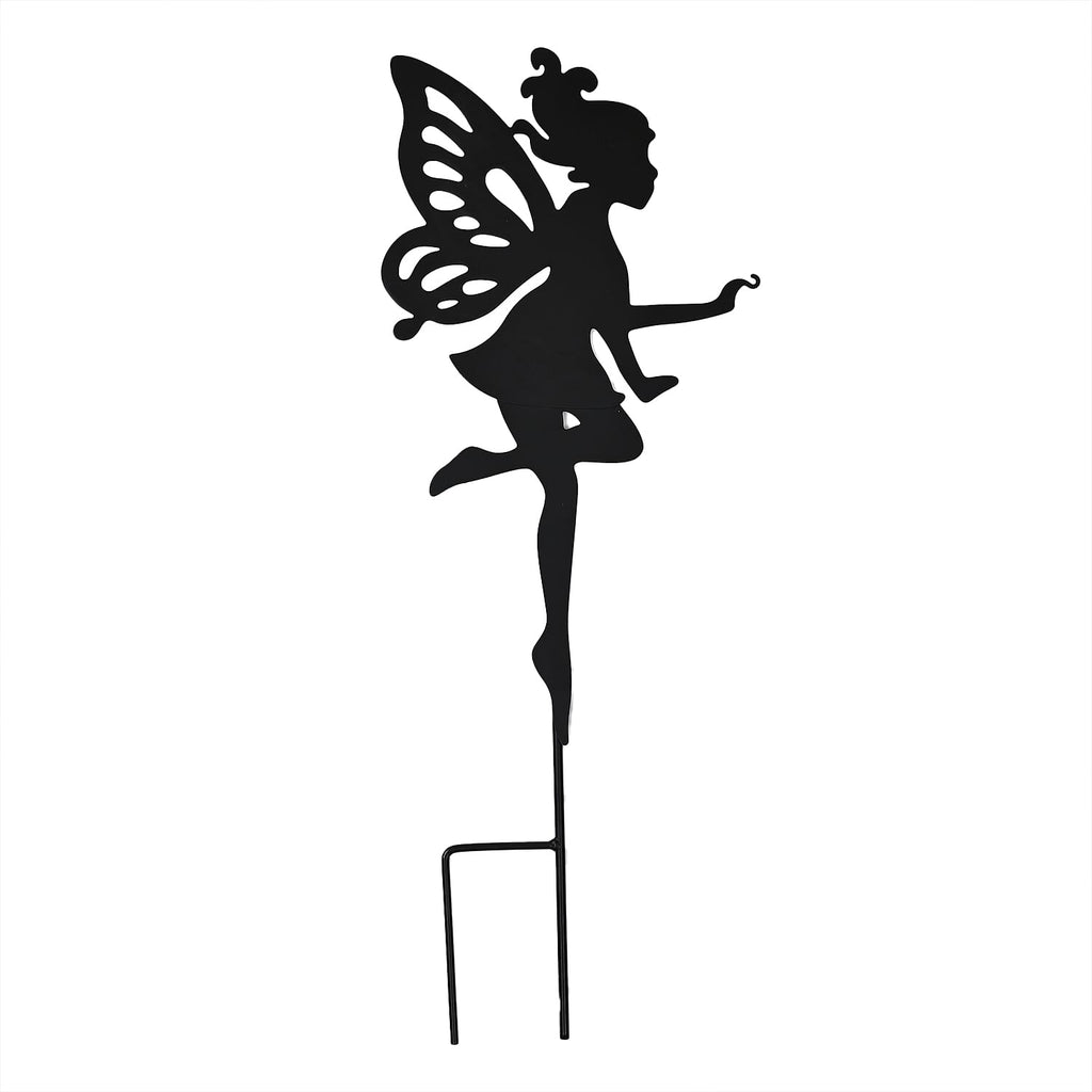 Fairy Silhouette Solar Lantern - Black