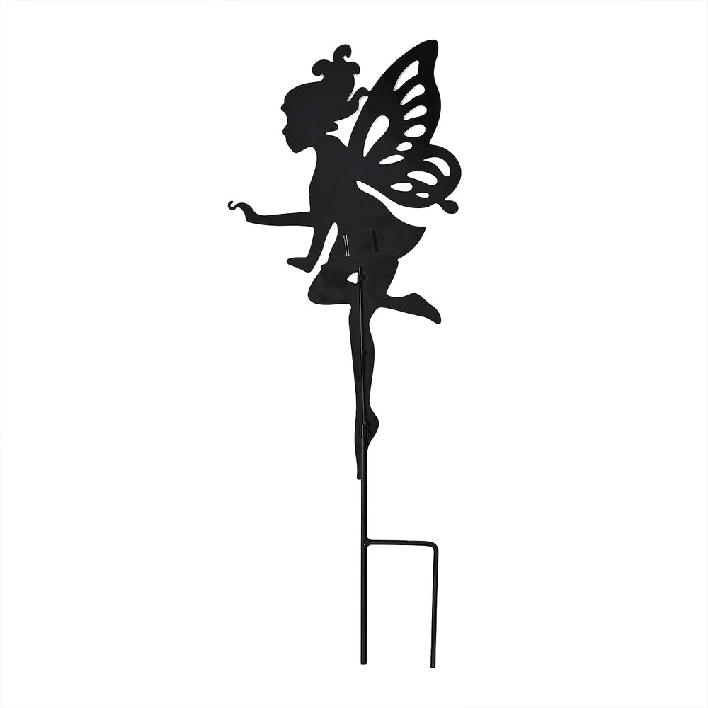 Fairy Silhouette Solar Lantern - Black