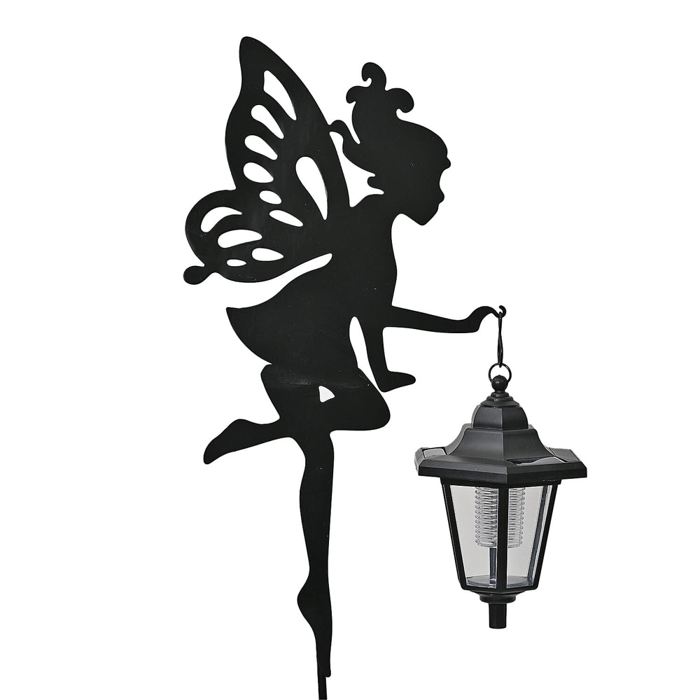 Fairy Silhouette Solar Lantern - Black