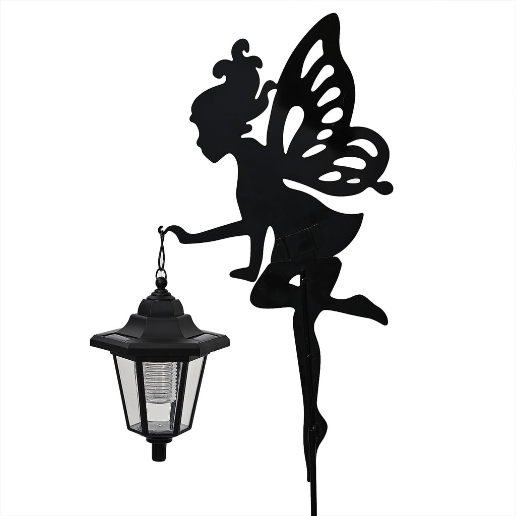 Fairy Silhouette Solar Lantern - Black
