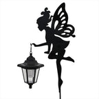 Fairy Silhouette Solar Lantern - Black