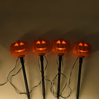 Set of 4 Musical Animated Pumpkins with Motion Sensor - Orange